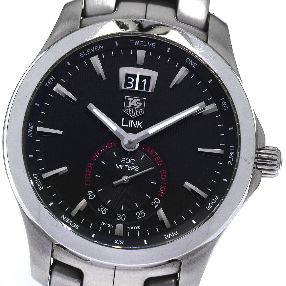 TAG HEUER Link WJF1010 Tiger Woods model Black Dial Quartz Men's Watch_806524