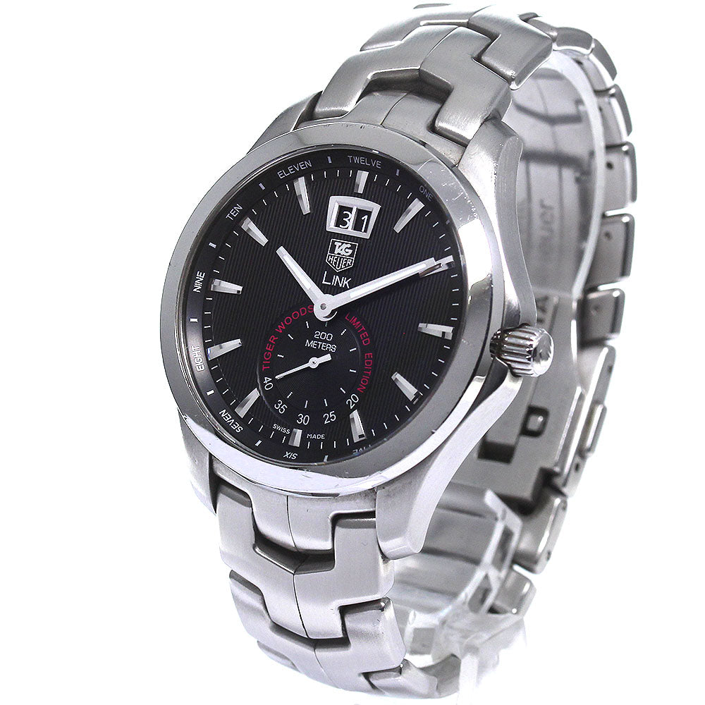 TAG HEUER Link WJF1010 Tiger Woods model Black Dial Quartz Men's Watch_806524