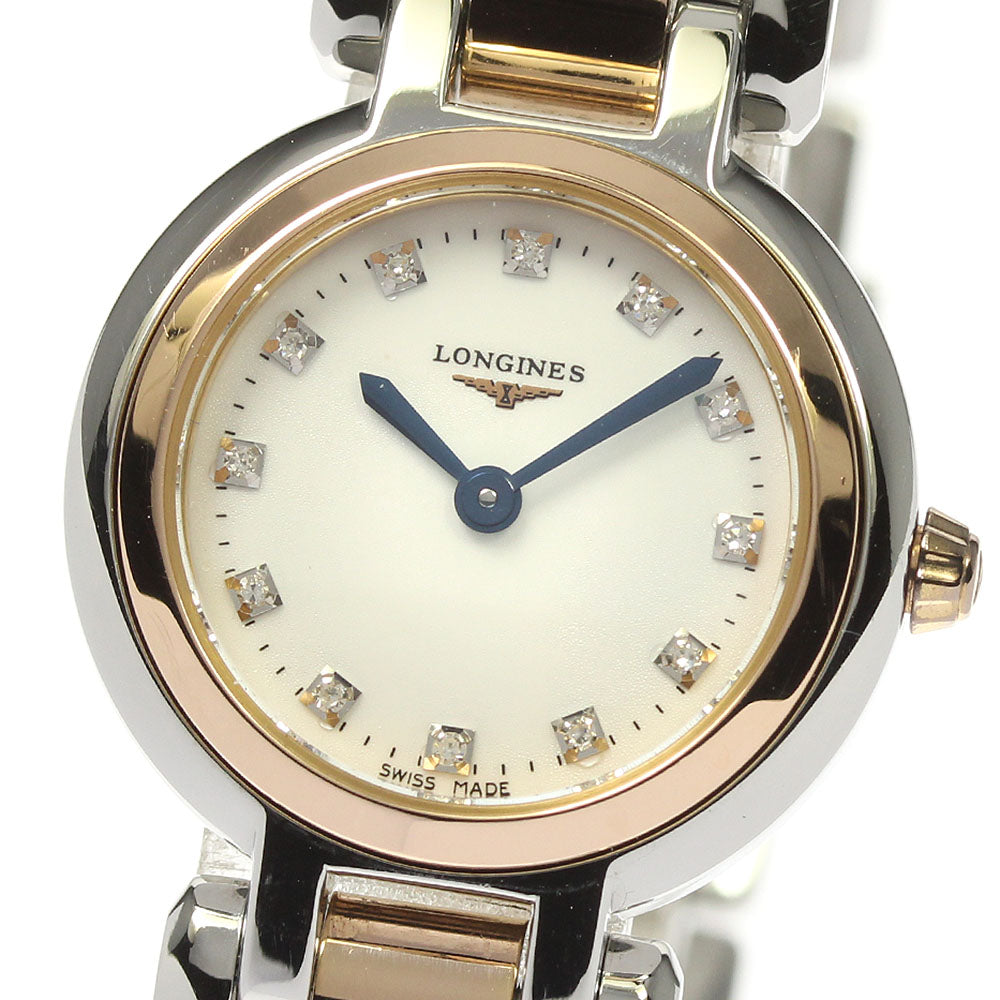 LONGINES Primalna L8.109.5 12P diamond White shell Dial Quartz Ladies_806560