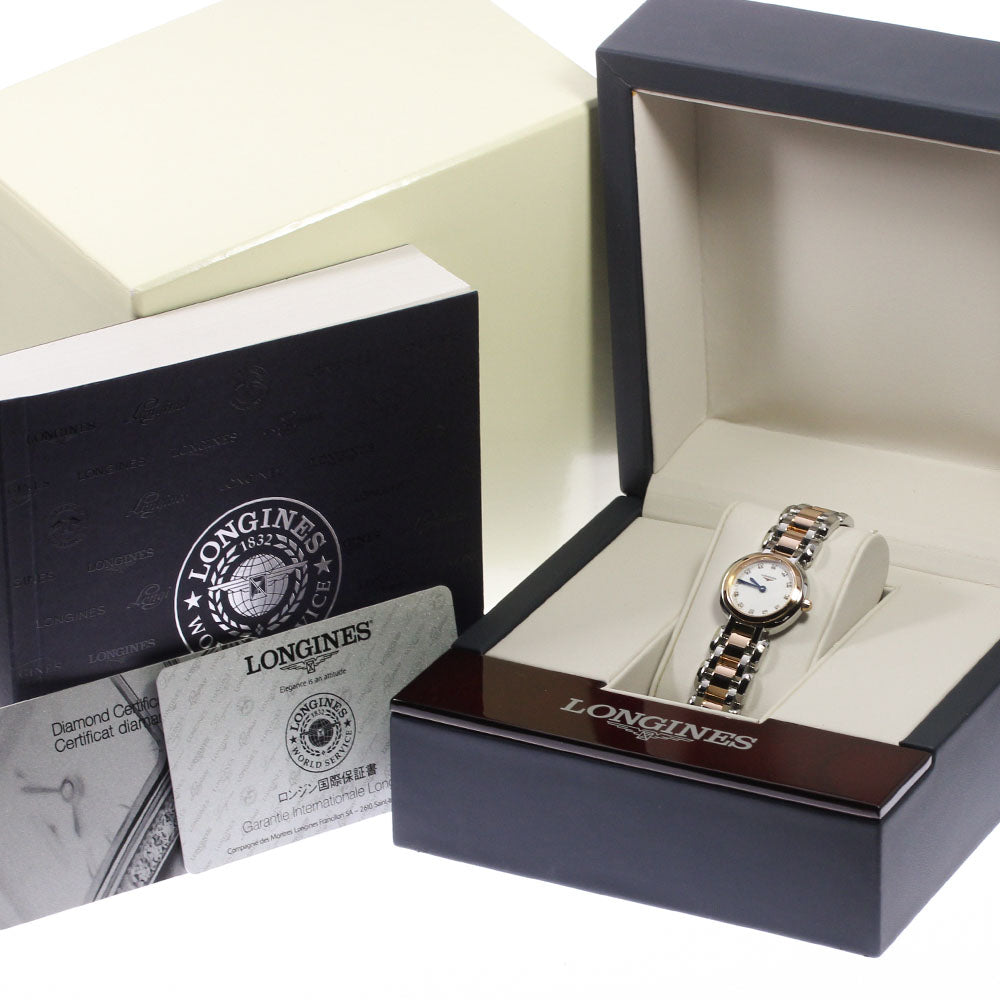 LONGINES Primalna L8.109.5 12P diamond White shell Dial Quartz Ladies_806560