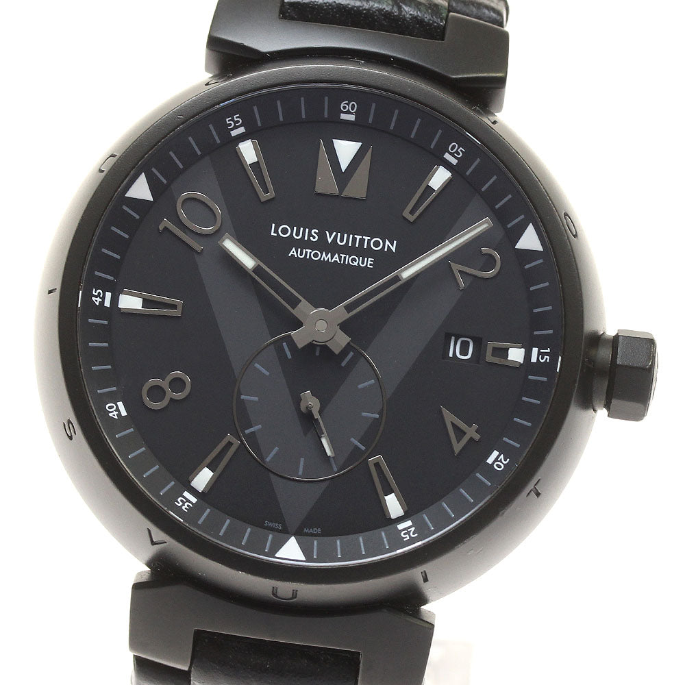 LOUIS VUITTON Tambour all Black Q1D22 Date Automatic Men's Watch_806567