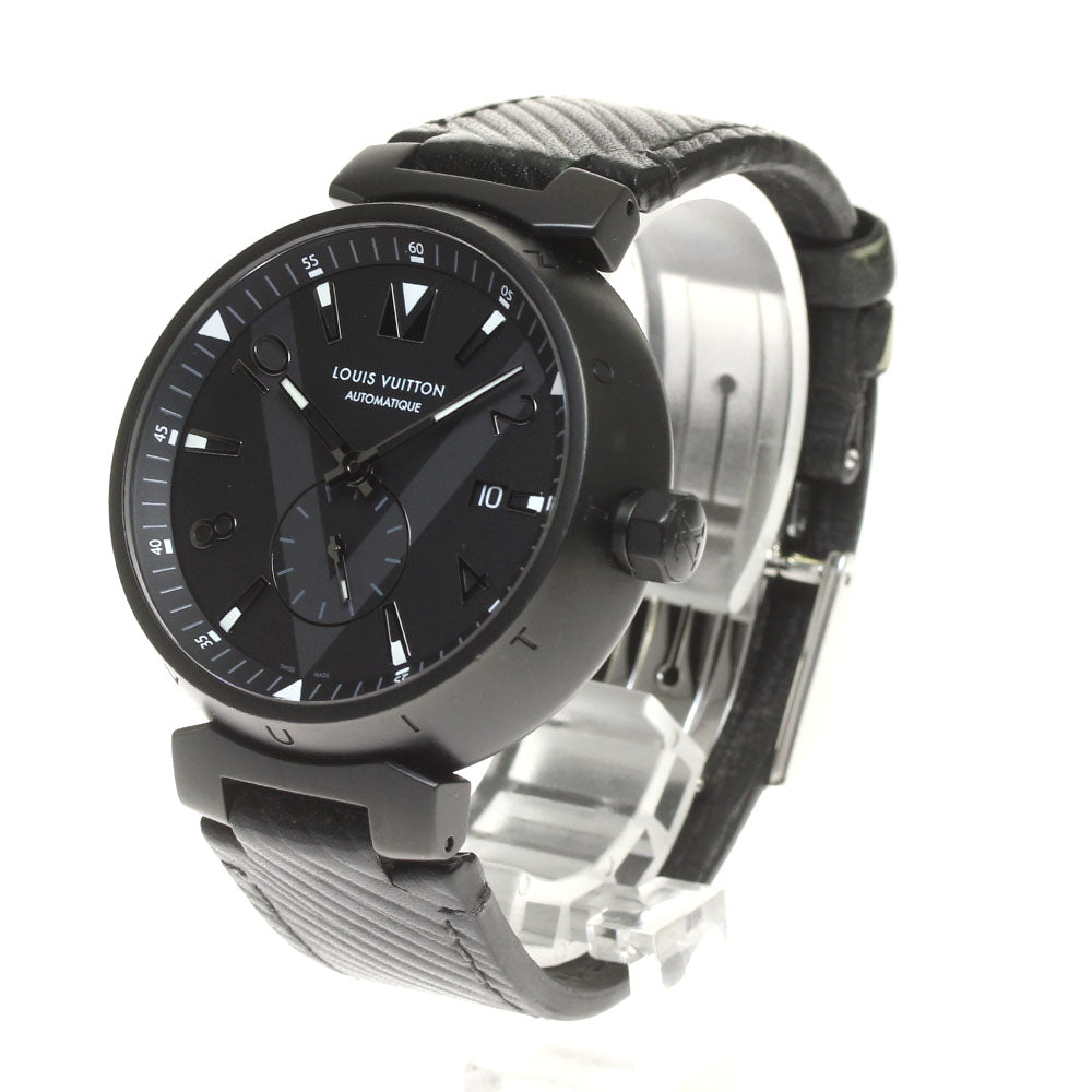 LOUIS VUITTON Tambour all Black Q1D22 Date Automatic Men's Watch_806567
