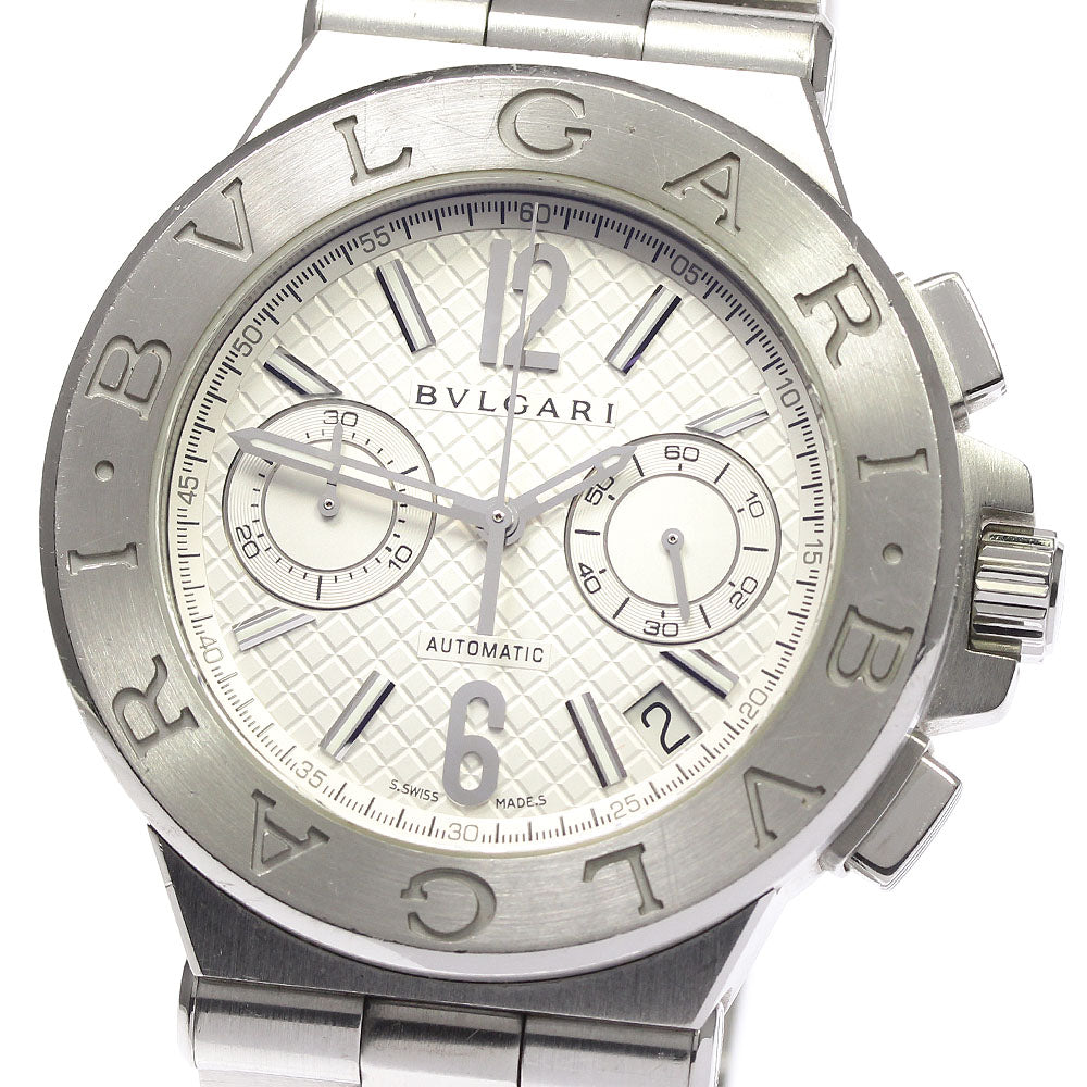 BVLGARI Diagono DG40SCH Chronograph Silver Dial Automatic Men's Watch_807407