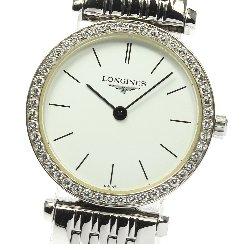 LONGINES Grand classic L4.241.0 Diamond Bezel Quartz Ladies Watch_807441