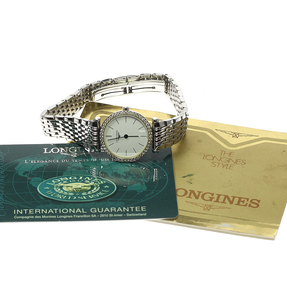 LONGINES Grand classic L4.241.0 Diamond Bezel Quartz Ladies Watch_807441