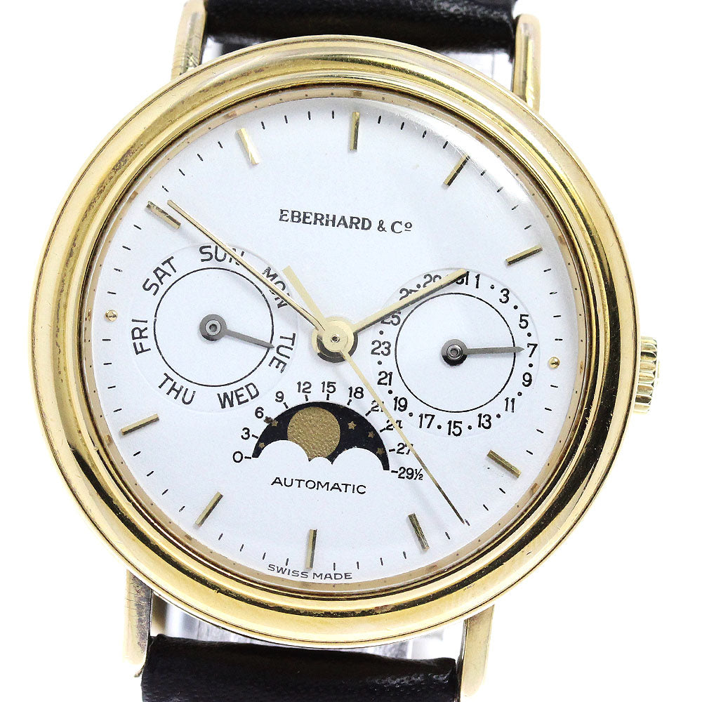 EBERHARD Day Date Moon Phase white Dial Automatic Men's Watch_807453