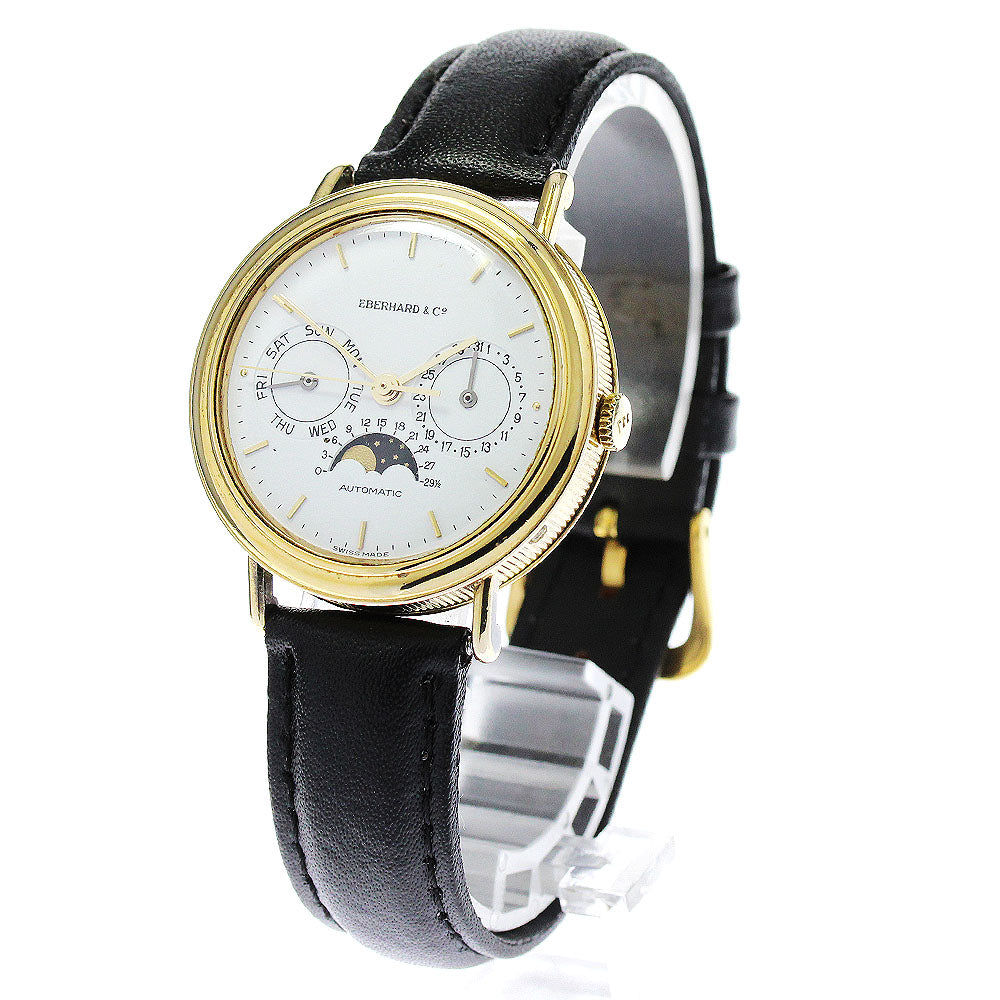 EBERHARD Day Date Moon Phase white Dial Automatic Men's Watch_807453