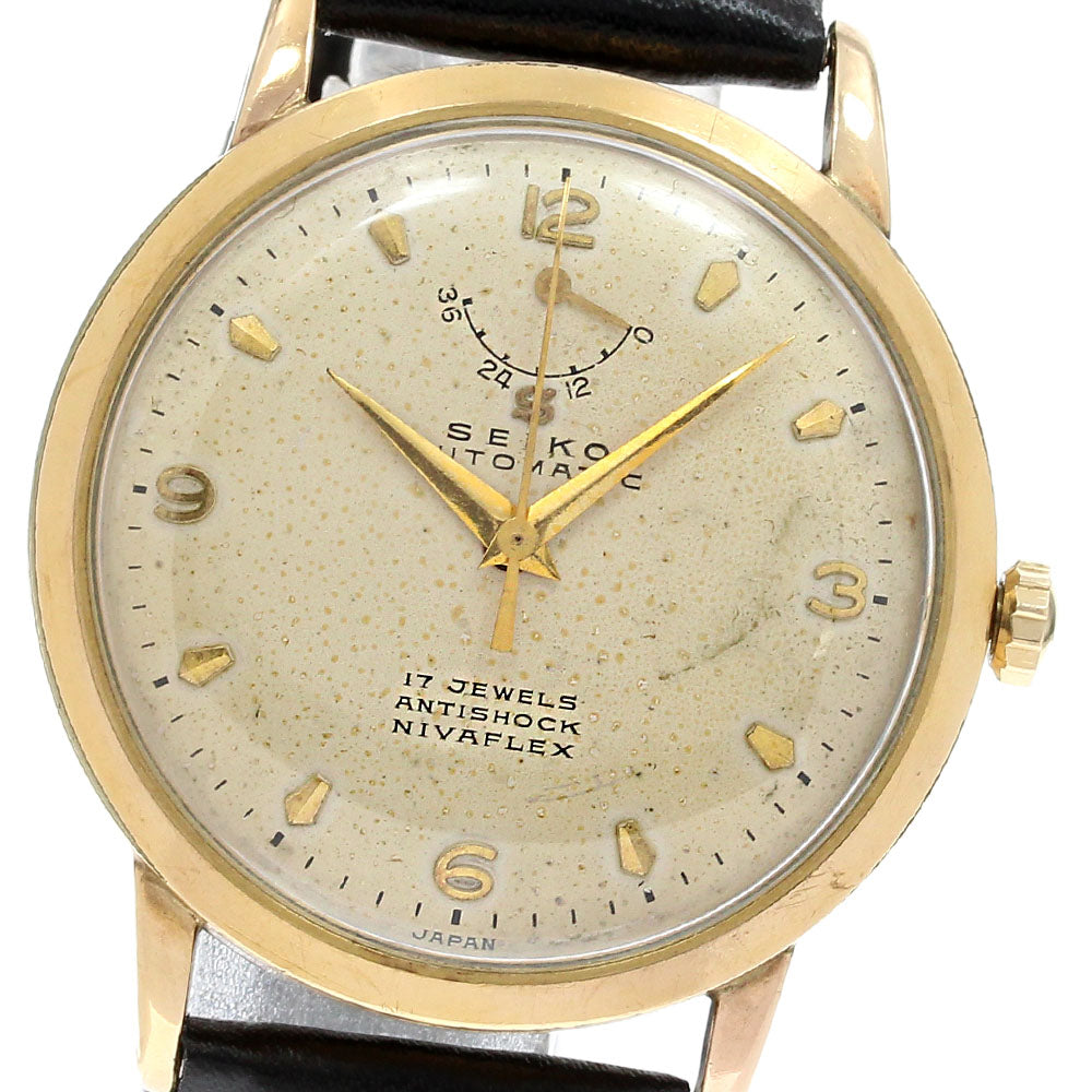 SEIKO indicator 14015 Power reserve Silver Dial Automatic Men's Watch_807782