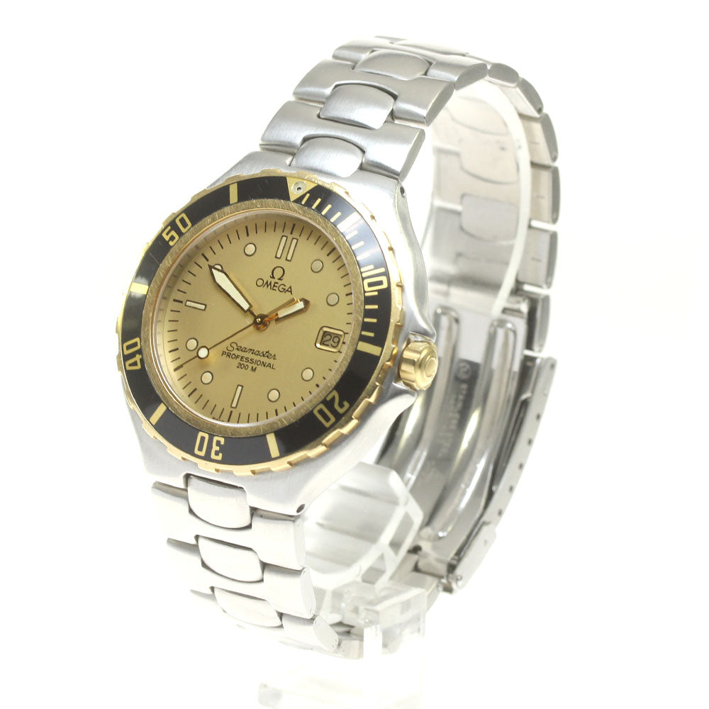OMEGA Seamaster200 Date gold Dial Quartz Men's Watch_807813