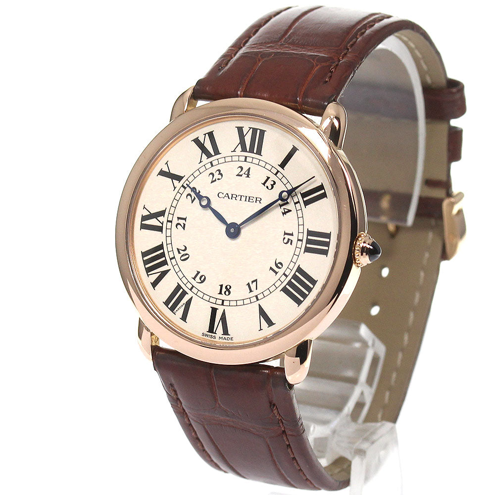 CARTIER Rondolui W6800251 18K Pink Gold beige Dial Hand Winding Men's Watch_807883
