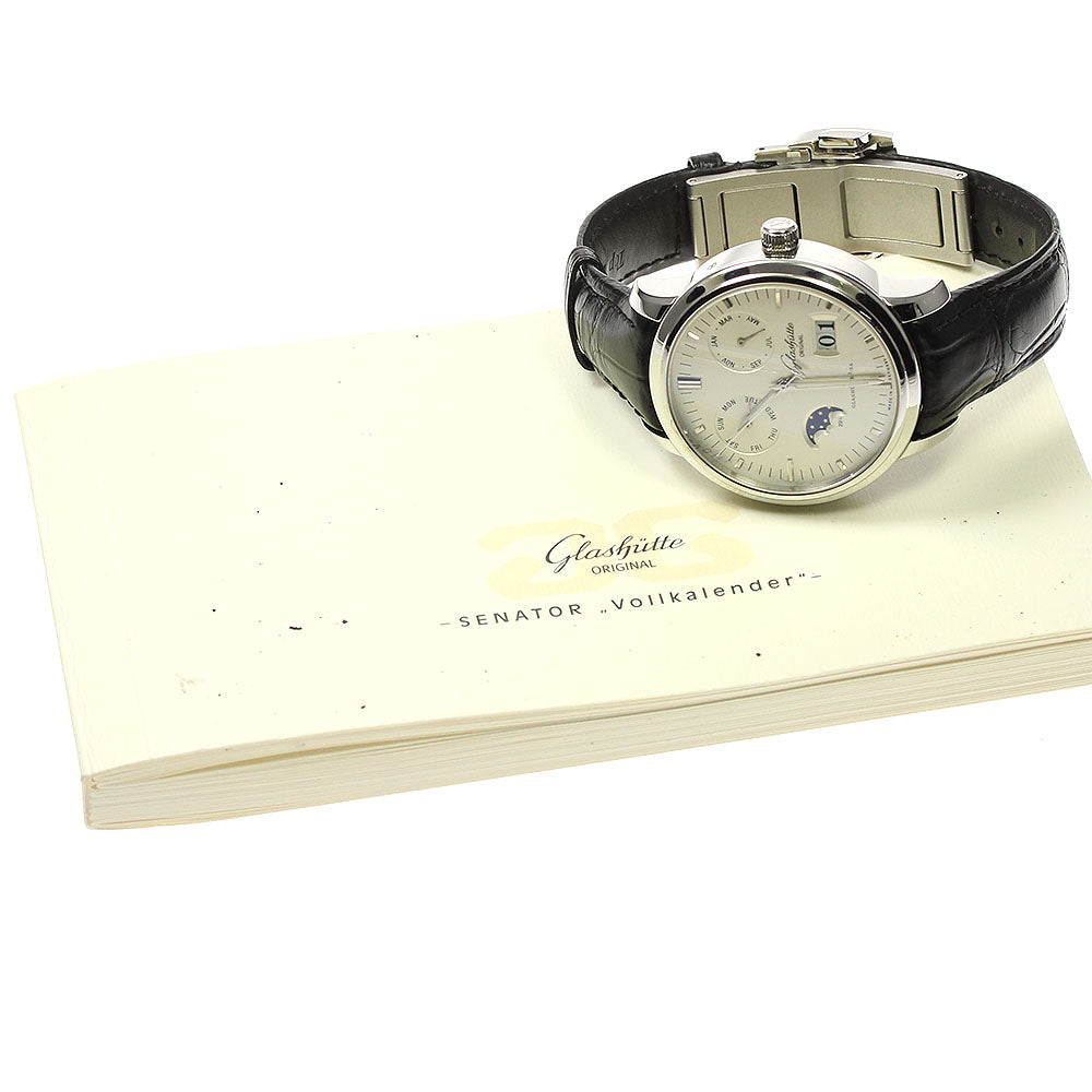 GLASHUTTE ORIGINAL senator calendar 100-06-13-02-04 Moon phase Silver Dial Automatic Men's Watch_807884