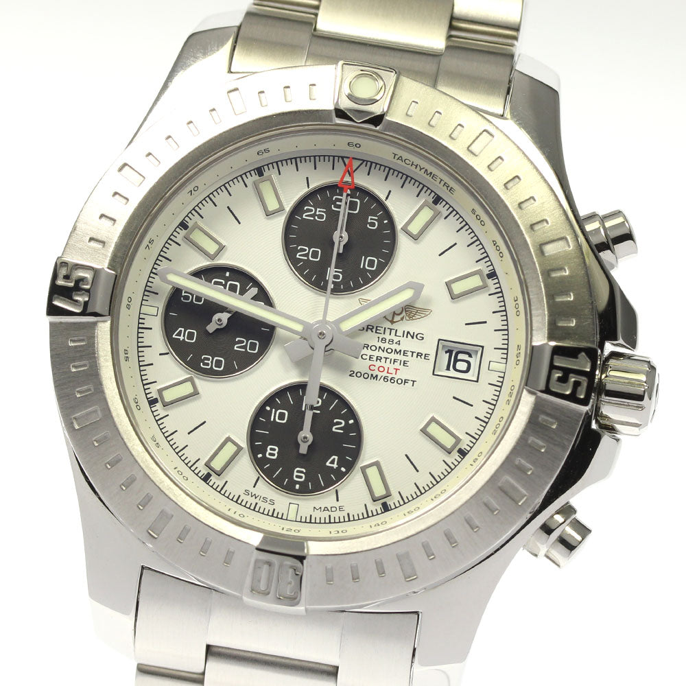 BREITLING Colt A13388 Chronograph Automatic Beige/Grey Dial Men's Watch_808117