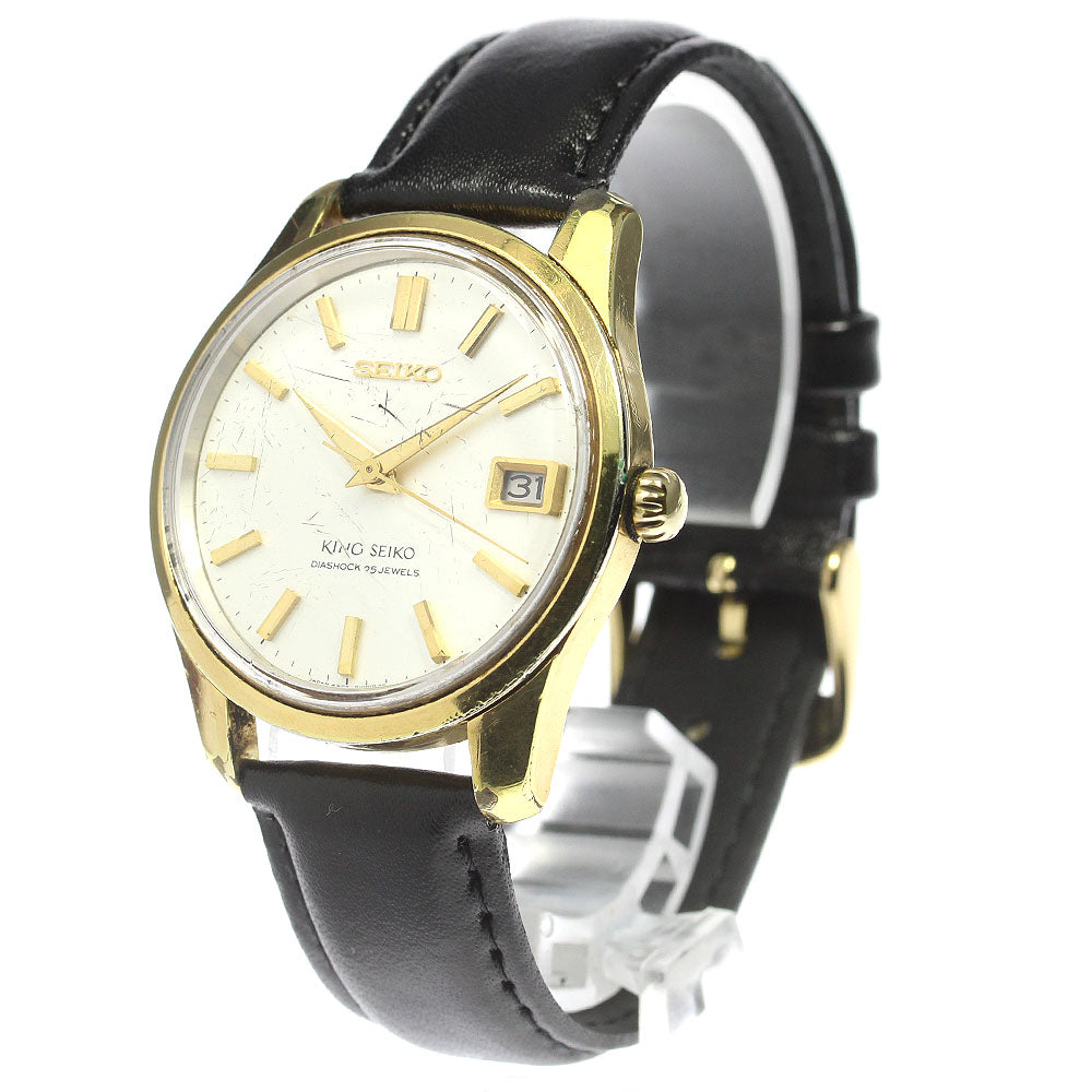 SEIKO King Seiko 4402-8000 Date cal.4402A Silver Dial Hand Winding Men's_808217
