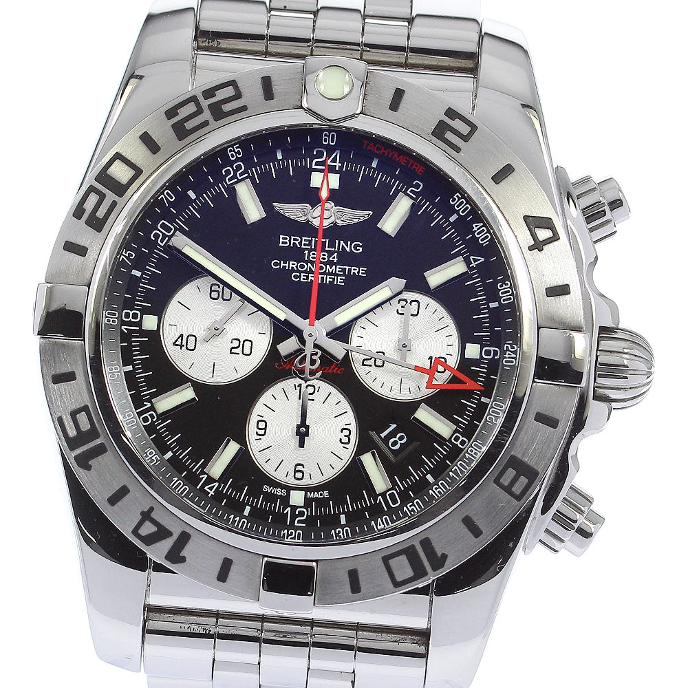 BREITLING Chronomat AB0413 GMT black Dial Automatic Men's Watch_808300