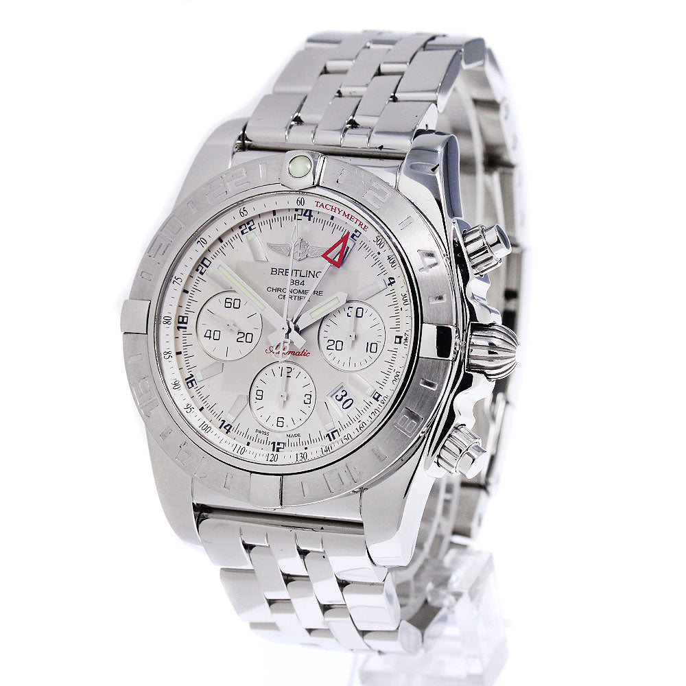 BREITLING Chronomat AB0420 Date GMT Silver Dial Automatic Men's Watch_808344