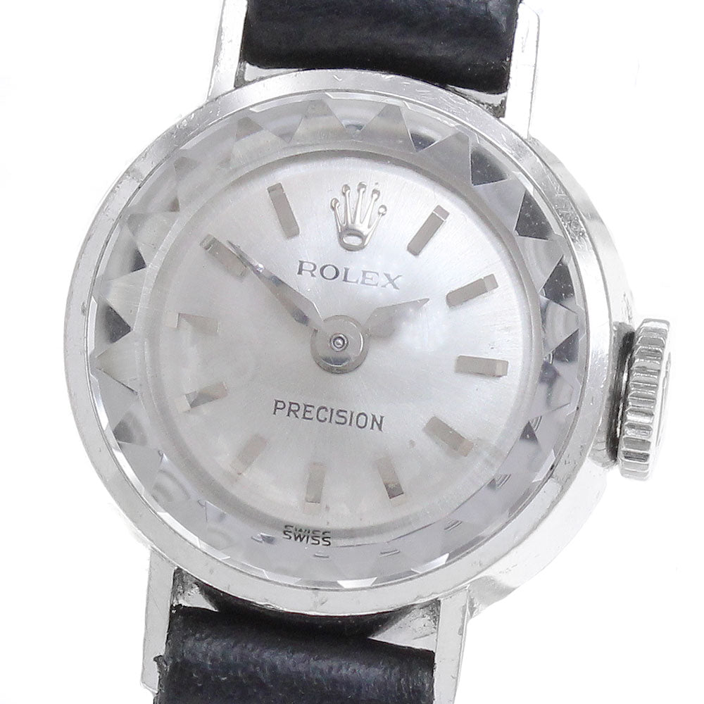 ROLEX Precision 2632 K18WG cal.1400 Silver Dial Hand Winding Ladies Watch_808397