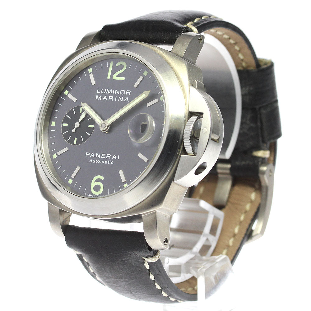 PANERAI Luminor Marina PAM00091 Date Black Grey Dial Automatic Men's Watch_808664