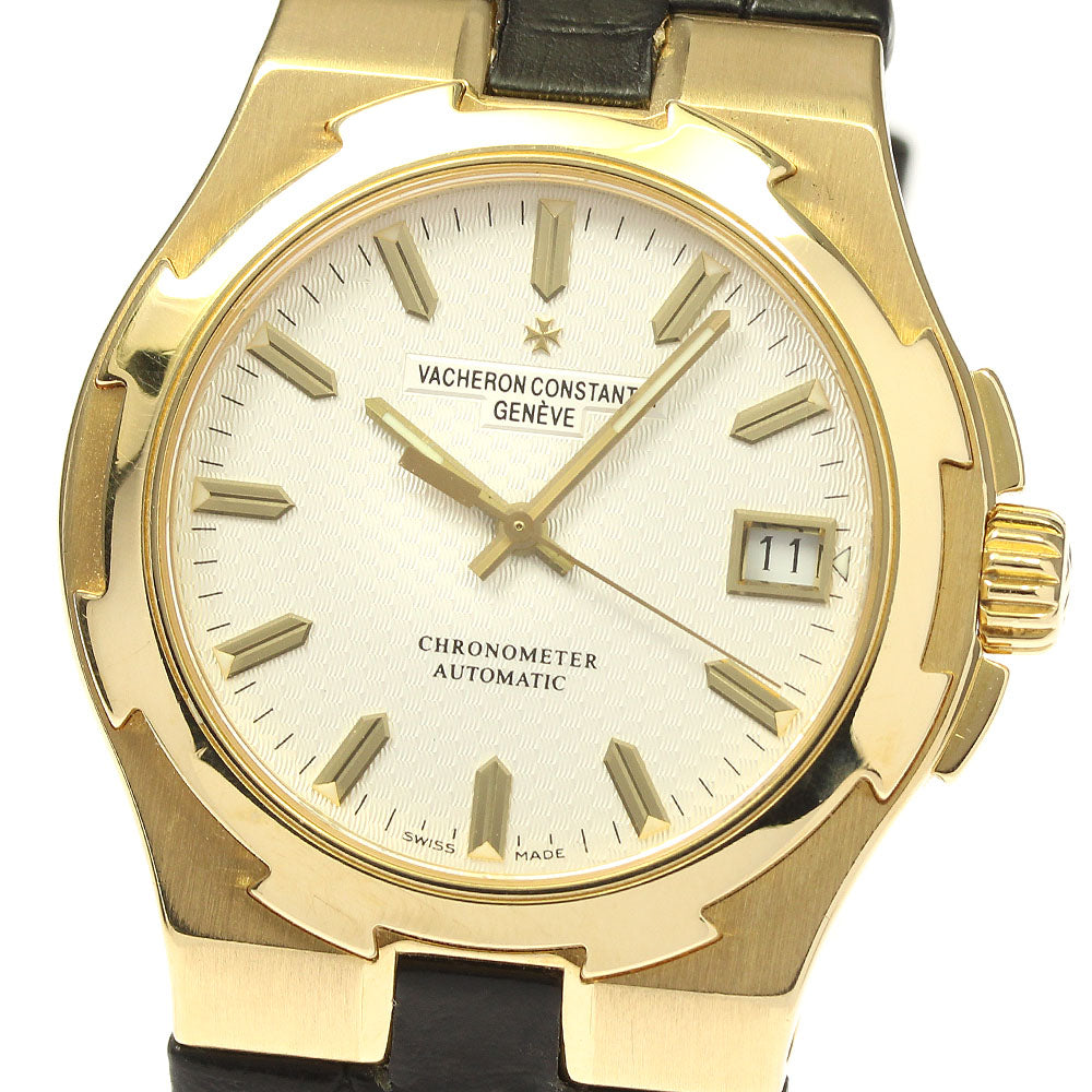 VACHERON CONSTANTIN Overseas 42040 18K Yellow Gold Silver Dial Automatic Men's Watch_808720