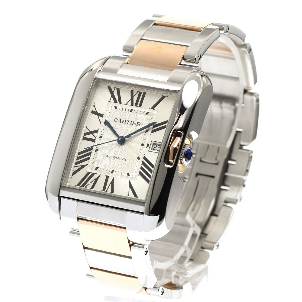CARTIER Tank AnglaiseXL W5310006 Date 2 tone Silver Dial Automatic Men's_808729