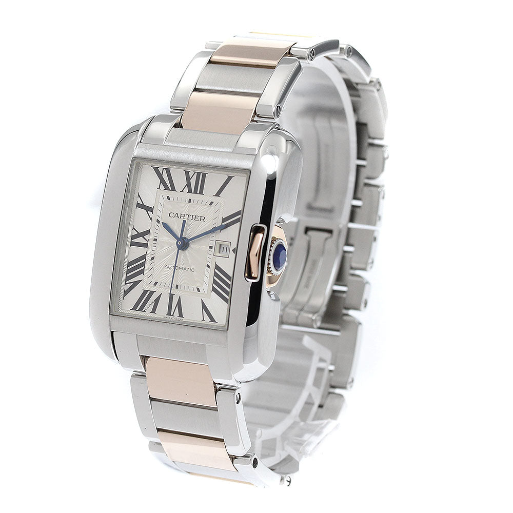 CARTIER Tank Anglaise LM W5310007 PG2 tone Date Automatic Men's Watch_808731
