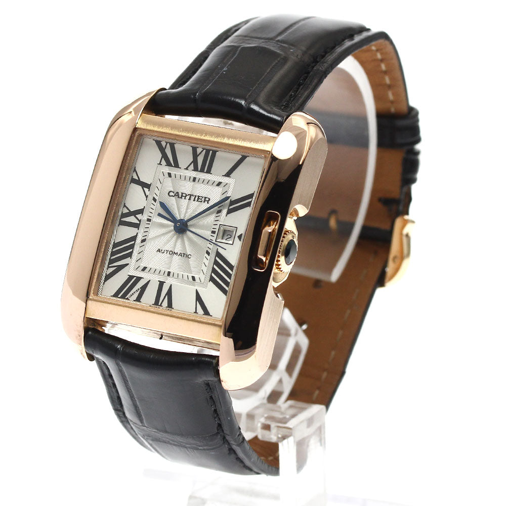 CARTIER Tank Anglaise LM W5310005 K18PG Date Silver Dial Automatic Men's Watch_808832