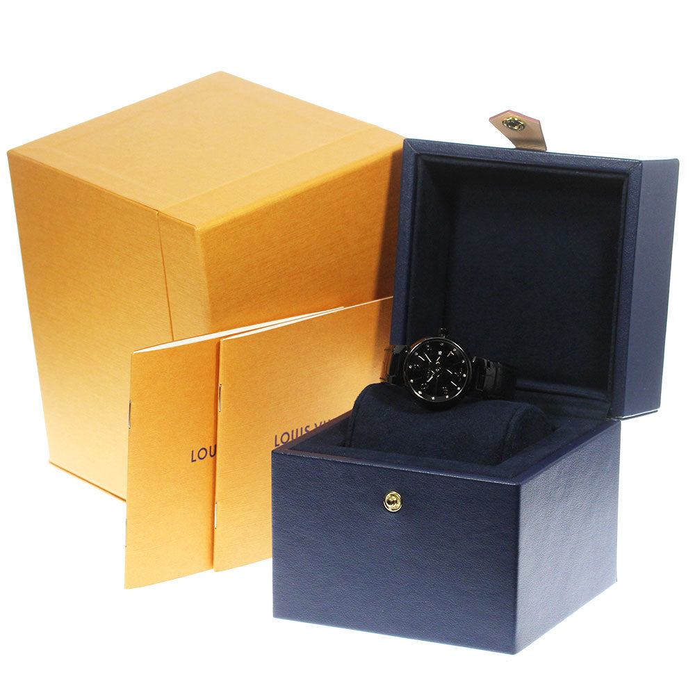 LOUIS VUITTON Tambour All Black PM QA047 12P diamond black Dial Quartz Ladies Watch_809001