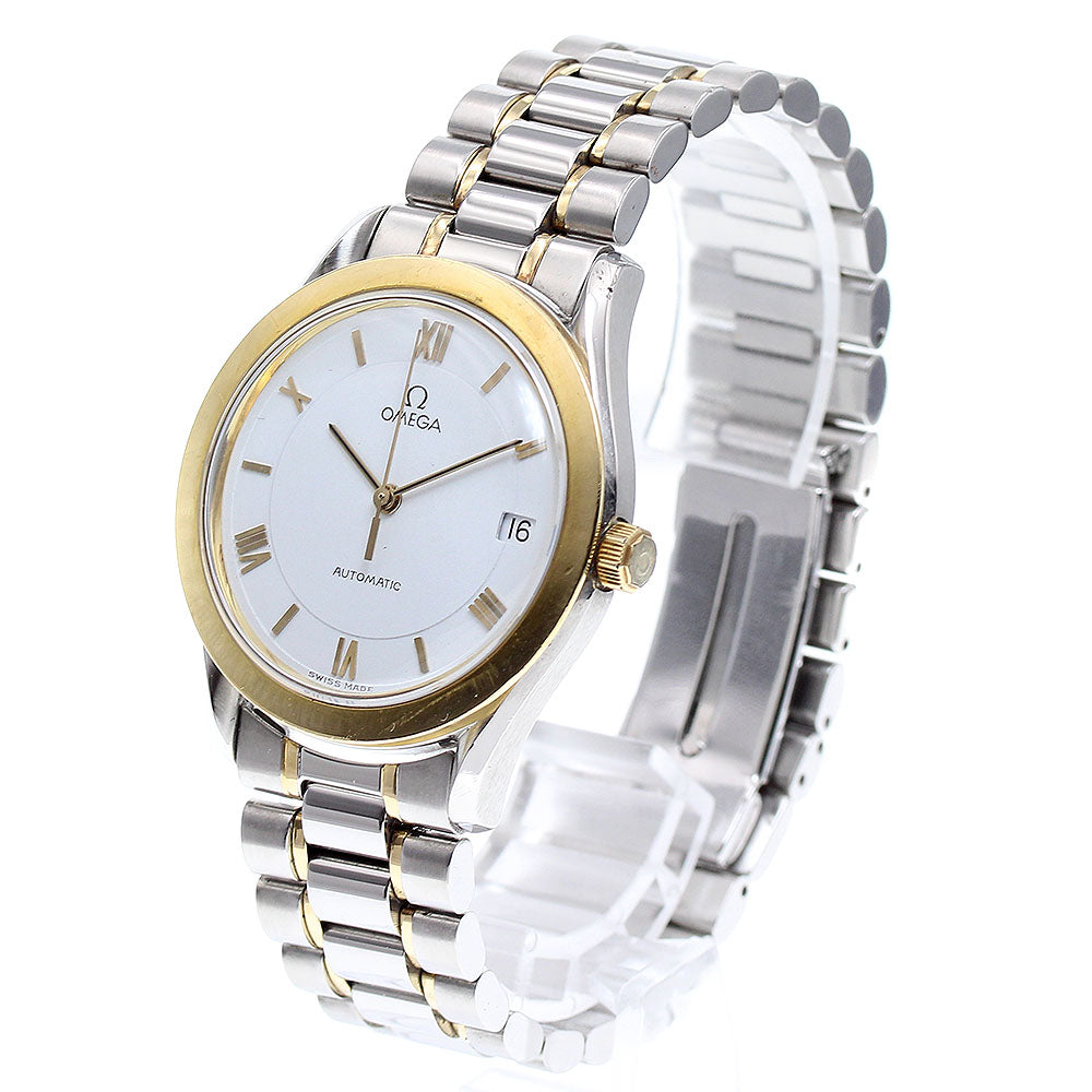 OMEGA Speed Classic 3300.20 Date 2 tone White Dial Automatic Men's Watch_809103