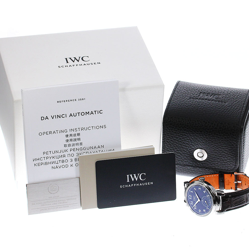 IWC SCHAFFHAUSEN Da Vinci IW358102 150 Years Limited to 500 Navy Dial Automatic Men's Watch_809201
