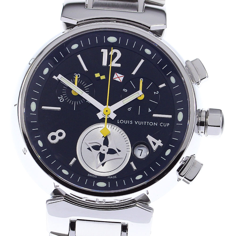 LOUIS VUITTON Tambour Lovely Cup MM Q132G Chronograph Quartz Ladies Watch_809252