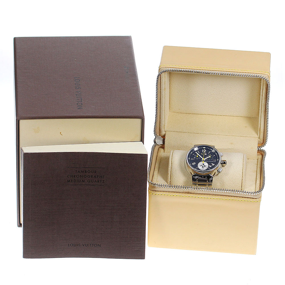 LOUIS VUITTON Tambour Lovely Cup MM Q132G Chronograph Quartz Ladies Watch_809252