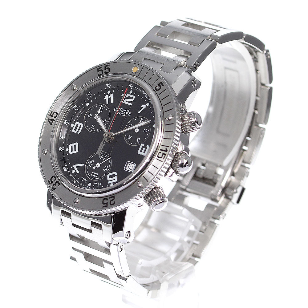HERMES Clipper diver CL2.910 Chronograph black Dial Quartz Men's Watch_809380