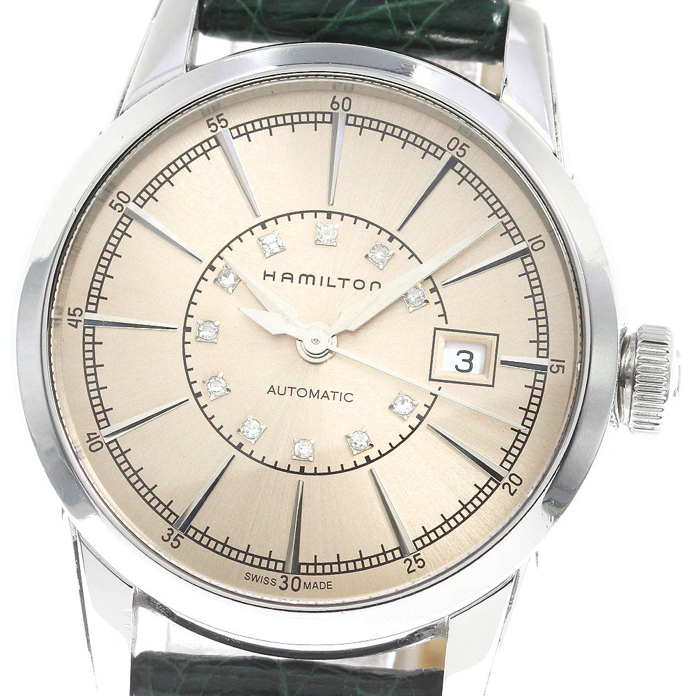 HAMILTON american classic railroad H404050 11P diamond Silver Dial Automatic Ladies Watch_809436
