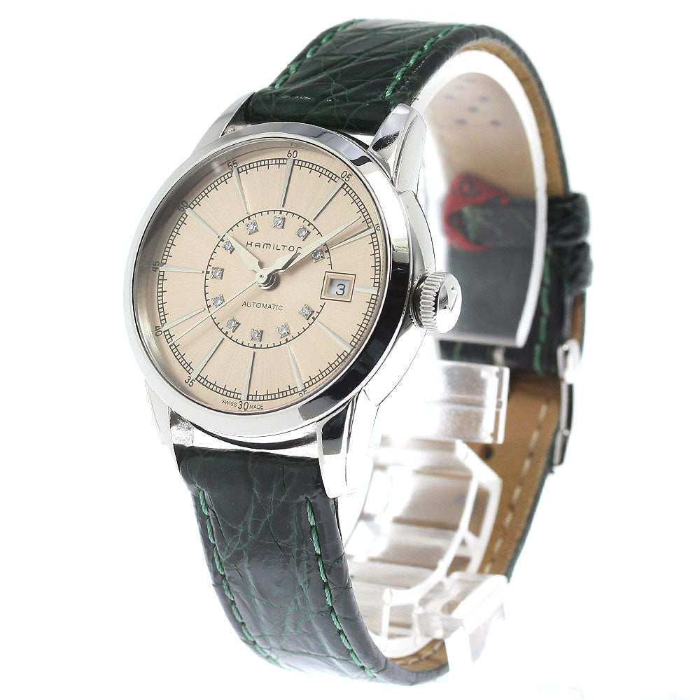 HAMILTON american classic railroad H404050 11P diamond Silver Dial Automatic Ladies Watch_809436