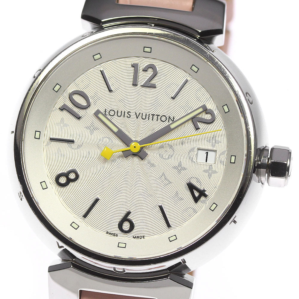 LOUIS VUITTON Tambour Q1313 Date Silver Dial Quartz Ladies Watch_809448