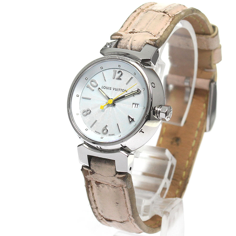 LOUIS VUITTON Tambour Q121V Date Ice blue Dial Quartz Ladies Watch_809548