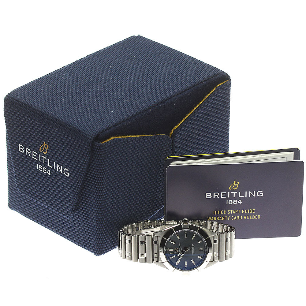 BREITLING Chronomat32 A77310 11P diamond Navy shell Dial Quartz Ladies_810078