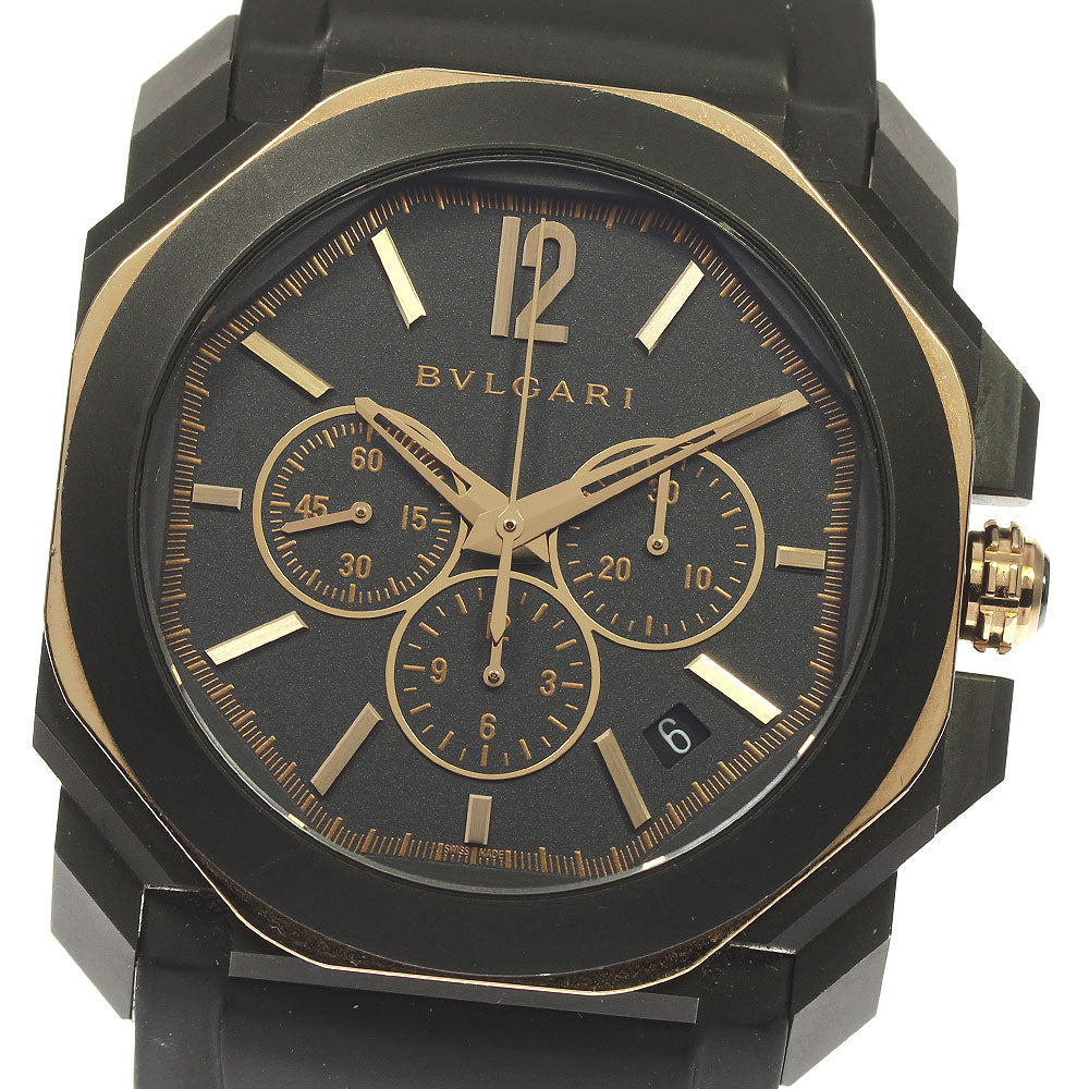 BVLGARI Octo Originale Ultra Nero BGOP41SGCH Chronograph Automatic Men's_810083