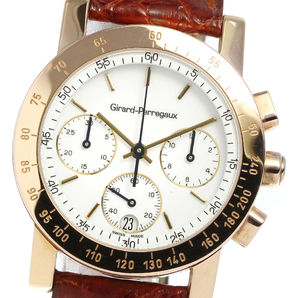 GIRARD PERREGAUX 7700 Chronograph Date white Dial Quartz Men's Watch_810093