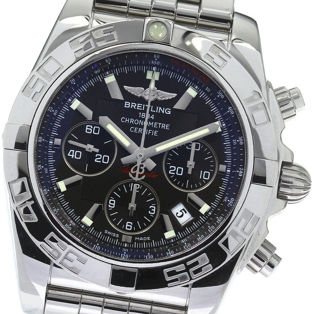 BREITLING Chronomat 44 AB0110 Date black Dial Automatic Men's Watch_810129