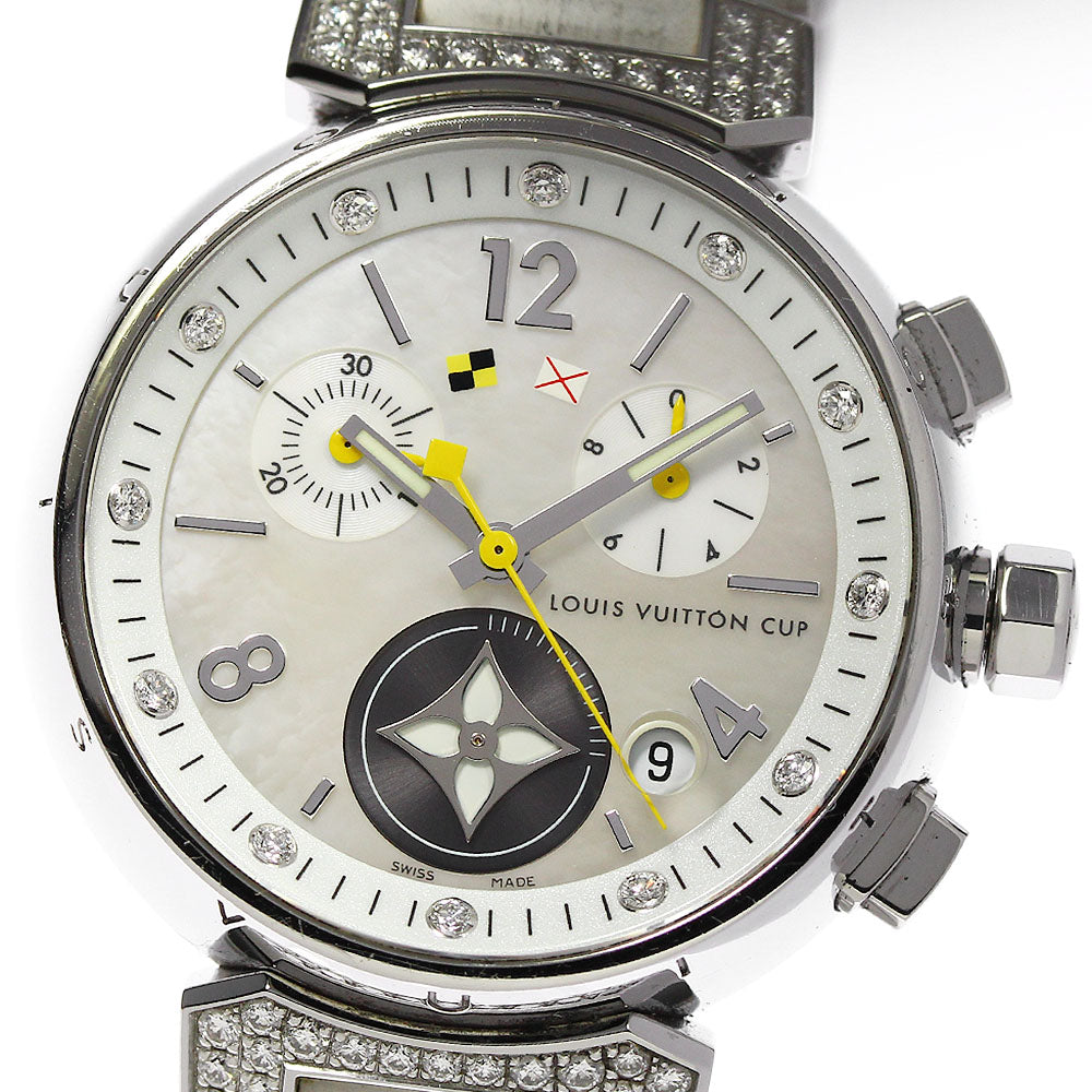 LOUIS VUITTON Tambour Lovely Cup Q132H 12P lug diamond Quartz Ladies_810161