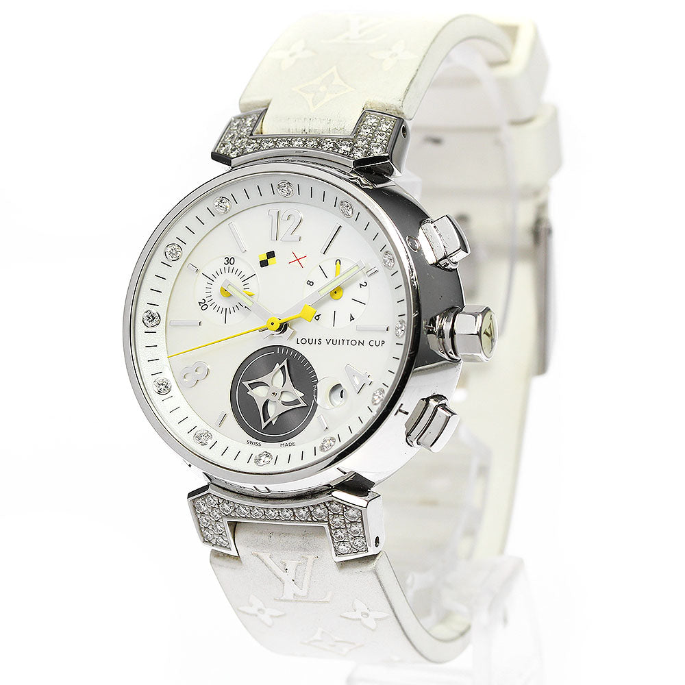 LOUIS VUITTON Tambour Lovely Cup Q132H 12P lug diamond Quartz Ladies_810161
