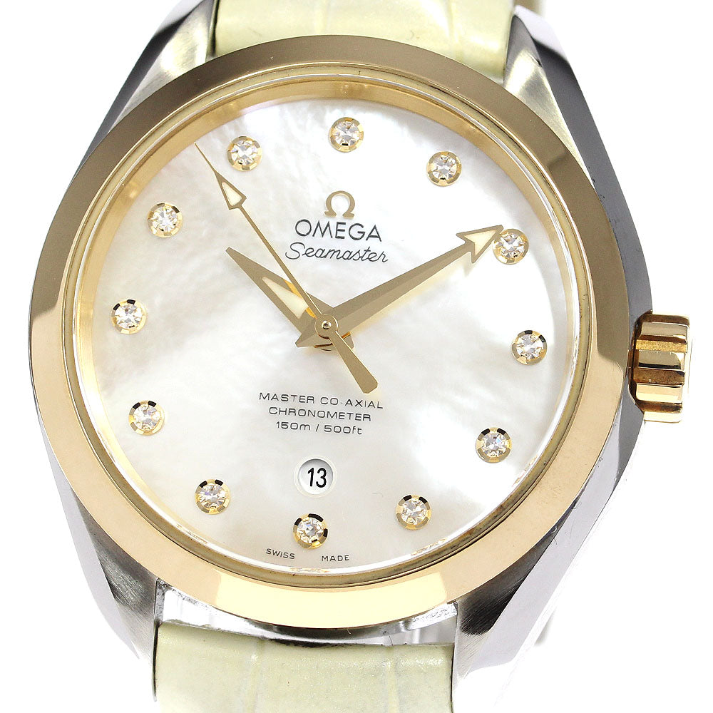 OMEGA Seamaster Aqua Terra 231.23.34.20.55.002 12P diamond White shell Dial Automatic Ladies Watch_810191