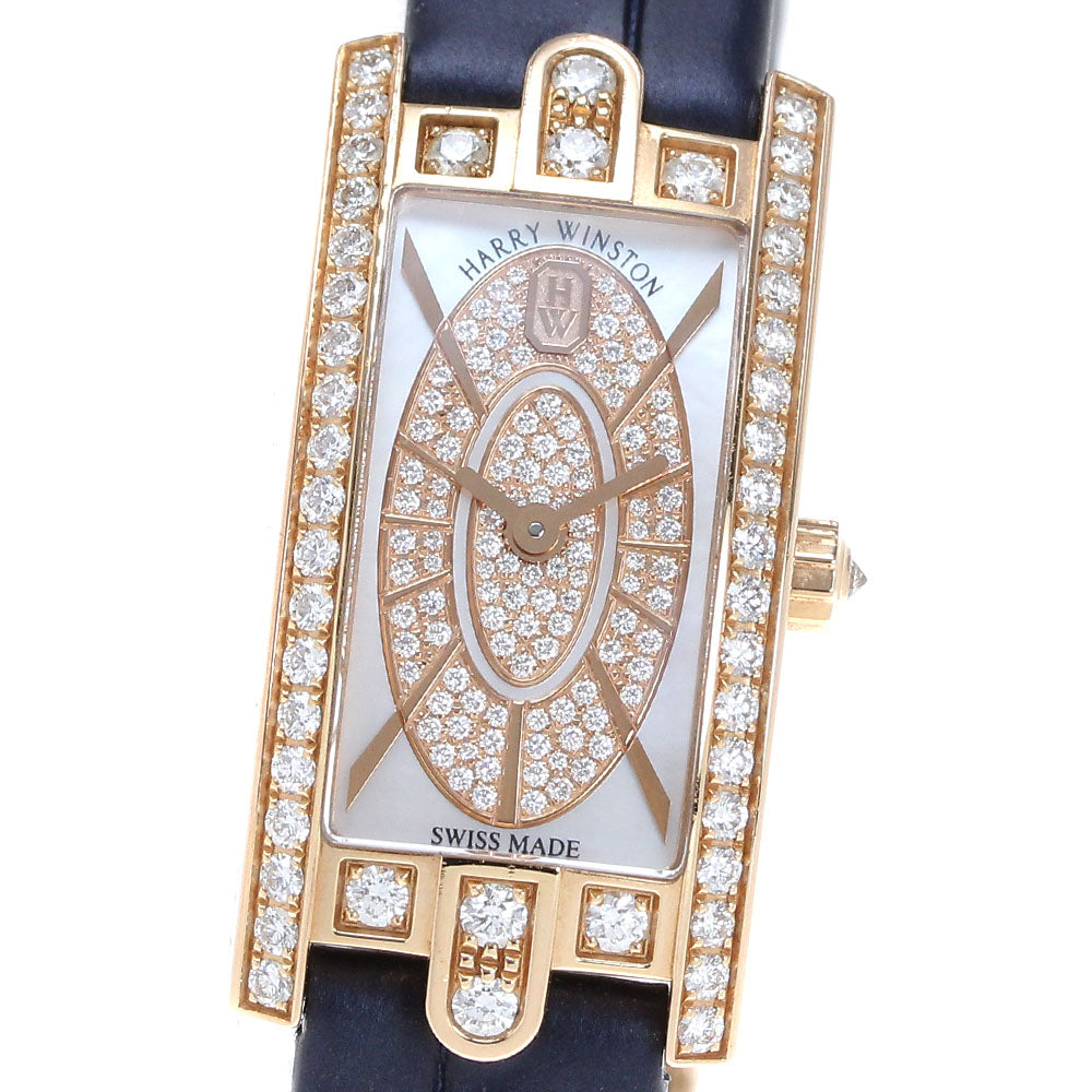 HARRY WINSTON Avenue C Mini Elliptic AVCQHM16RR045 K18PG Ladies Watch_810203