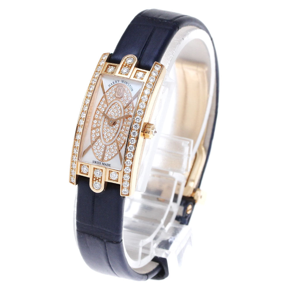 HARRY WINSTON Avenue C Mini Elliptic AVCQHM16RR045 K18PG Ladies Watch_810203