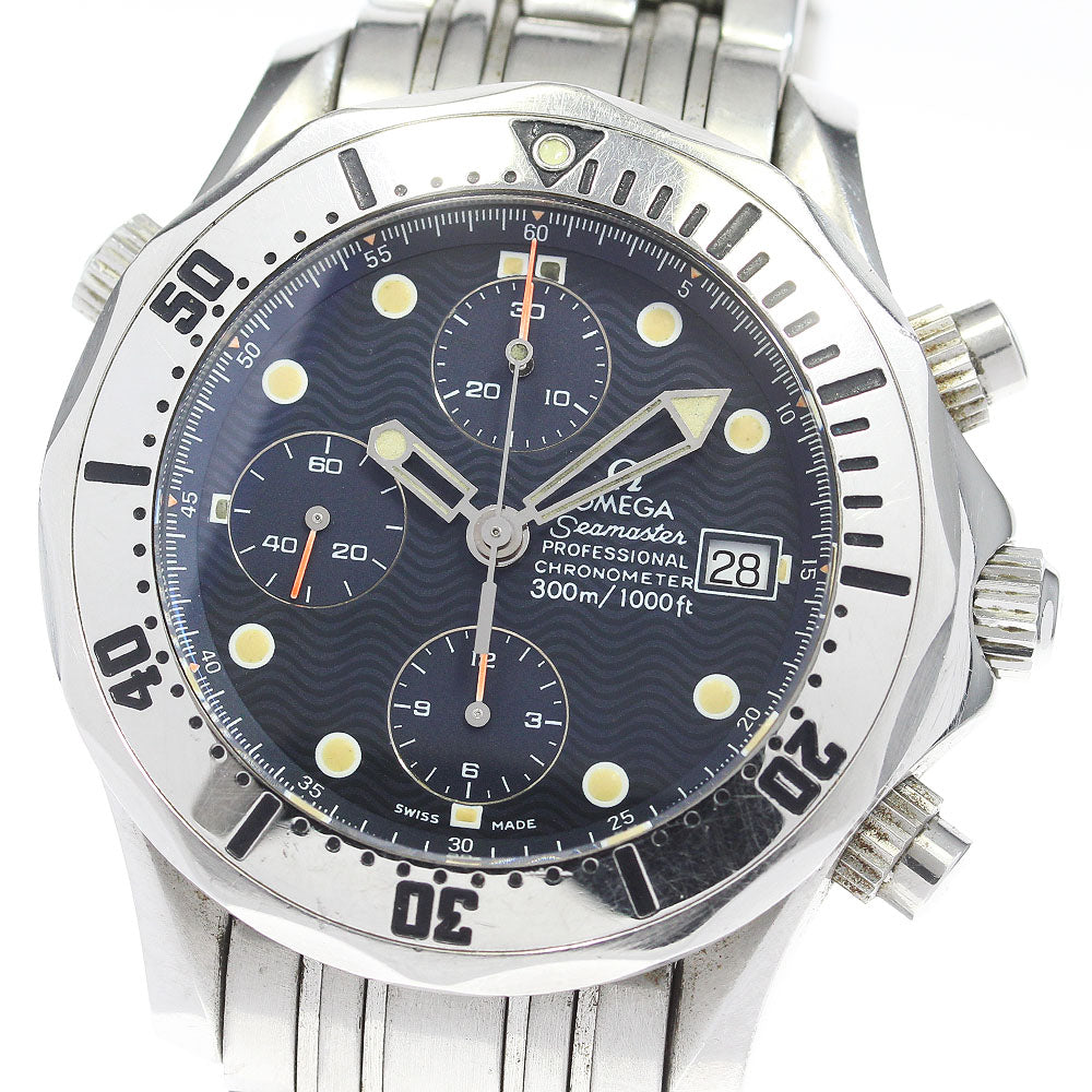 OMEGA Seamaster300 2598.80 Chronograph Date Navy Dial Automatic Men's Watch_810324