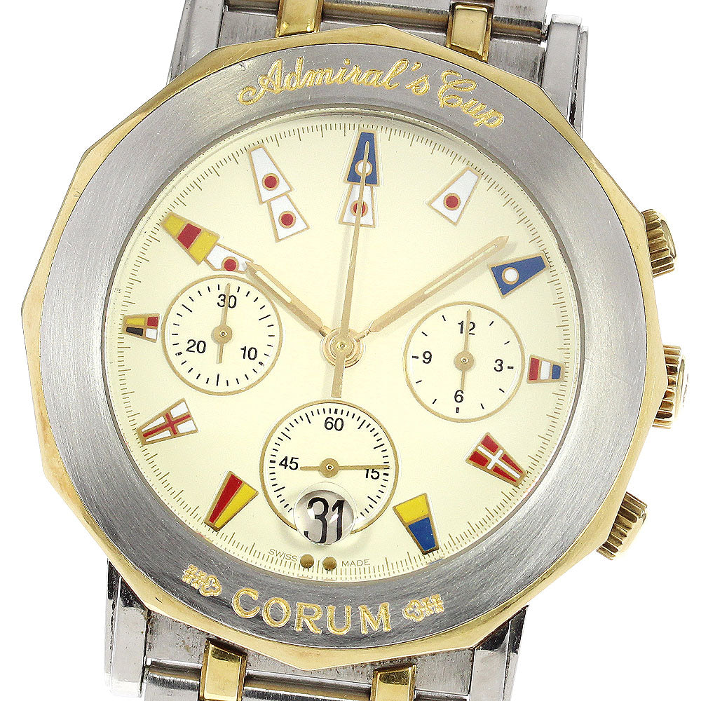 CORUM Admirals cup Chronograph Date beige Dial Quartz Men's Watch_810442