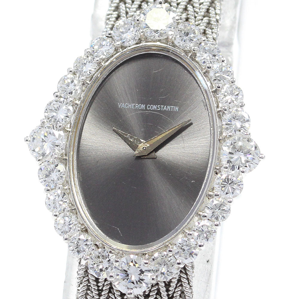 VACHERON CONSTANTIN Oval K18WG diamond bezel Hand Winding Ladies Watch_810459