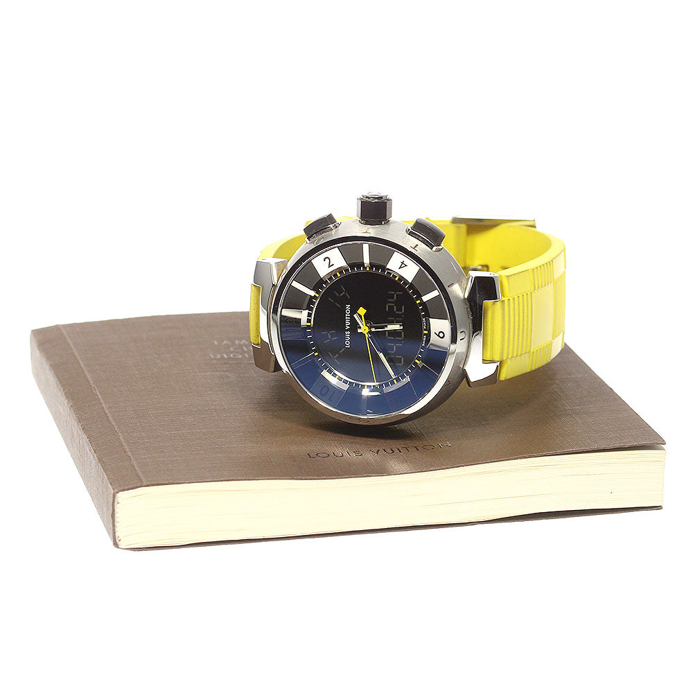 LOUIS VUITTON Tambour in black Q118F Quartz Men's Watch_810463