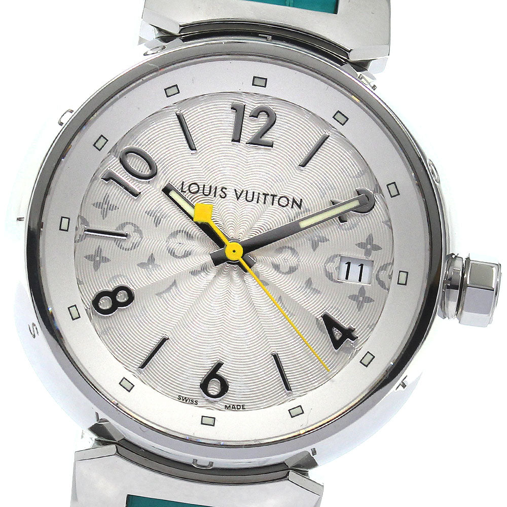 LOUIS VUITTON Tambour Q1313 Date Silver Dial Quartz Ladies Watch_810480