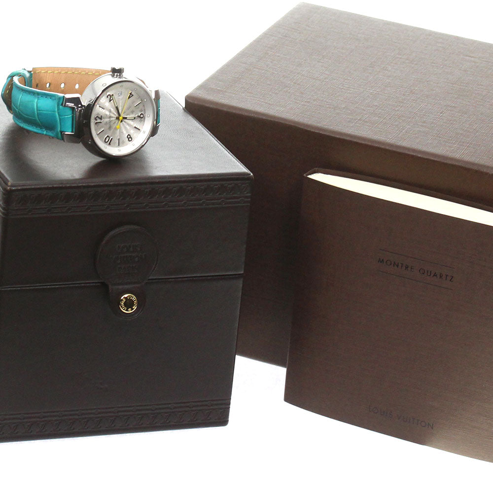 LOUIS VUITTON Tambour Q1313 Date Silver Dial Quartz Ladies Watch_810480
